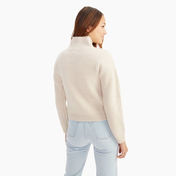 Naadam Merino Wool Cashmere Fisherman Turtleneck Winter White Women's size Small - Picture 4 of 11